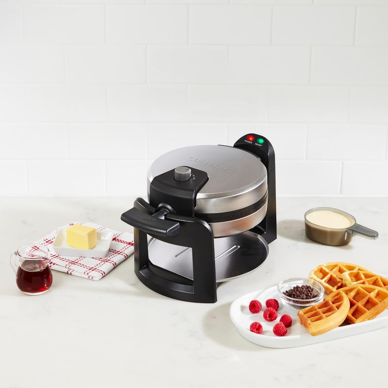 Cuisinart صانعة الوافل البلجيكية القابلة للتقليب، أسود/فضي، بسماكة 1 بوصة، WAF-F30NAS - Image 2